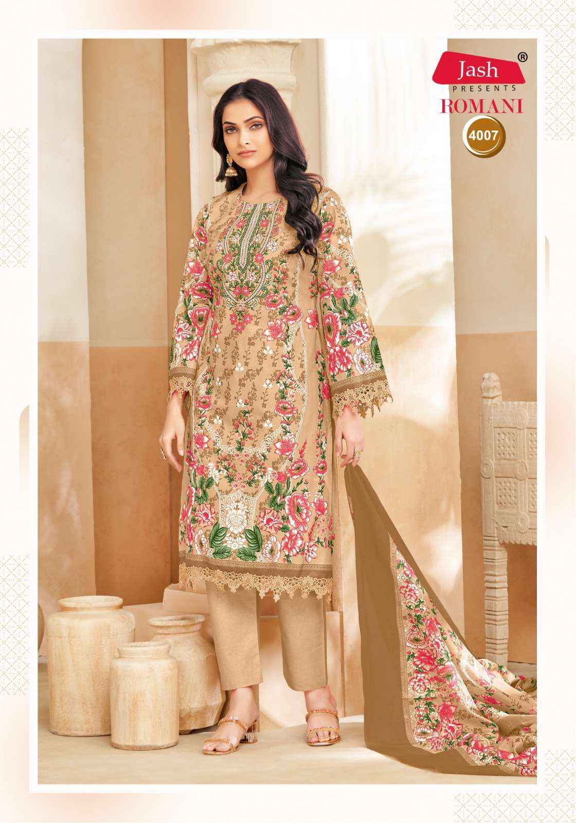 Jash Romani Vol 4 Cotton Dress Material 8 pcs Catalogue
