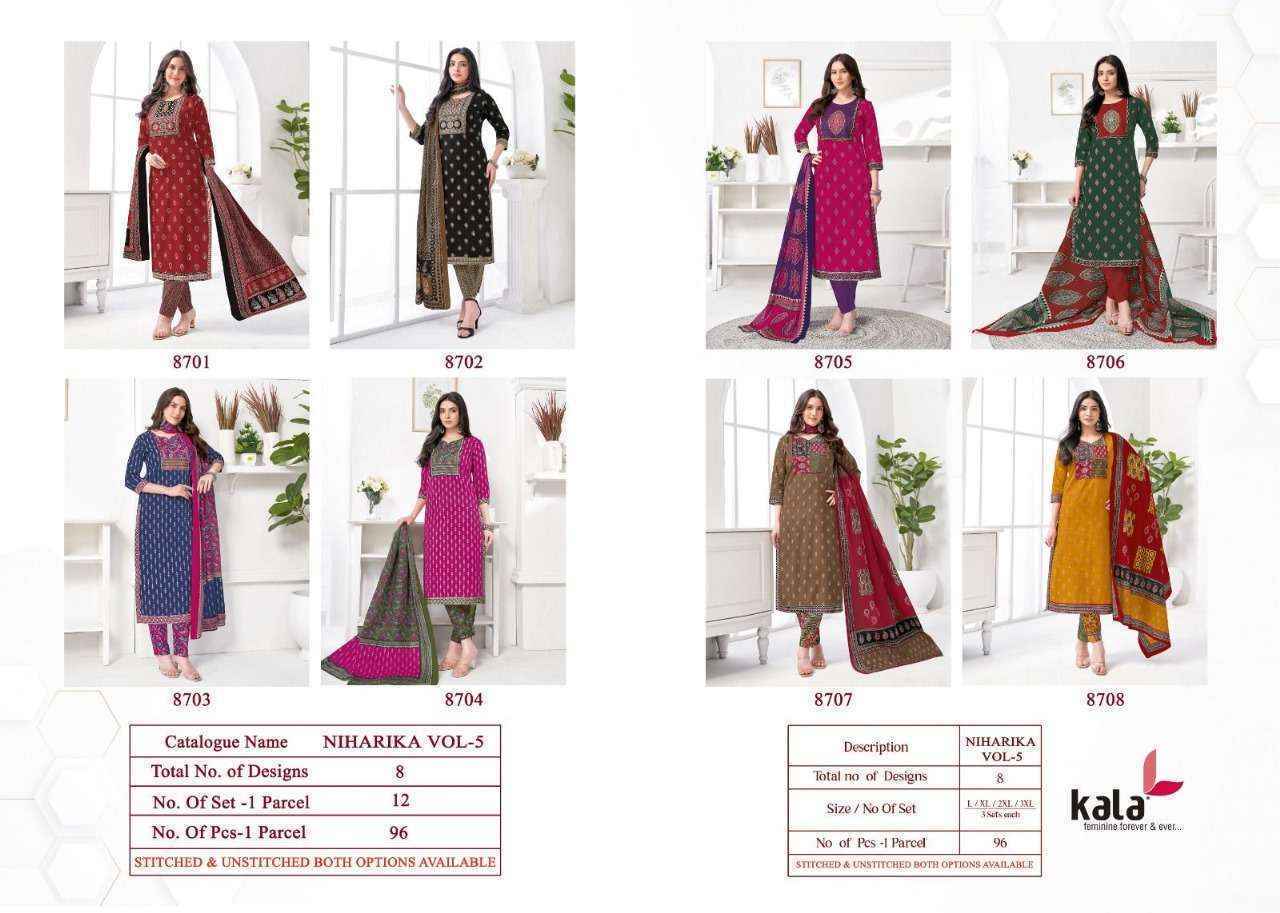 Kala Niharika Vol 5 Readymade Cotton Dress 8 pcs Catalogue
