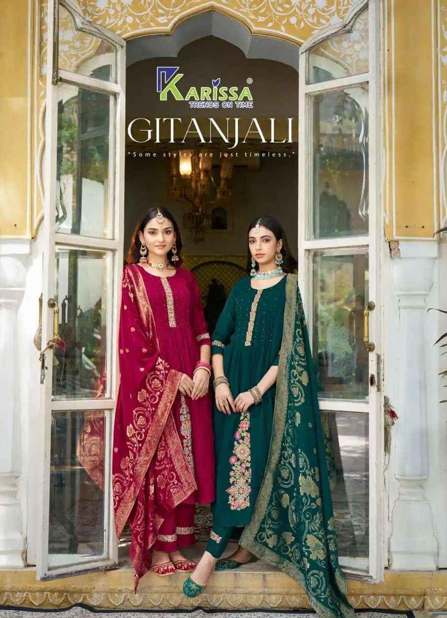 Karissa Gitanjali Viscose Silk Kurti Combo 4 pcs Catalogue