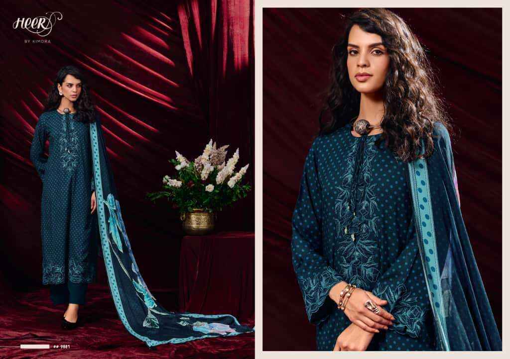 Kimora Heer Caravan Muslin Dress Material 6 pcs Catalogue