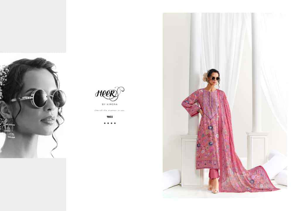 Kimora Heer Chamak Pashmina Dress Material 6 pcs Catalogue