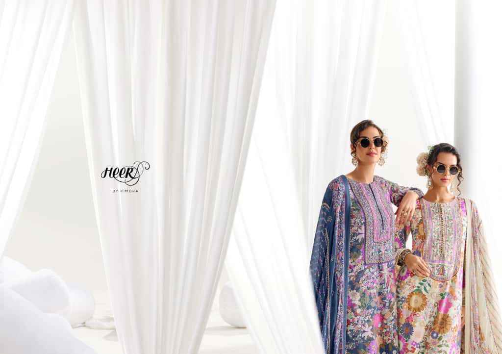 Kimora Heer Chamak Pashmina Dress Material 6 pcs Catalogue