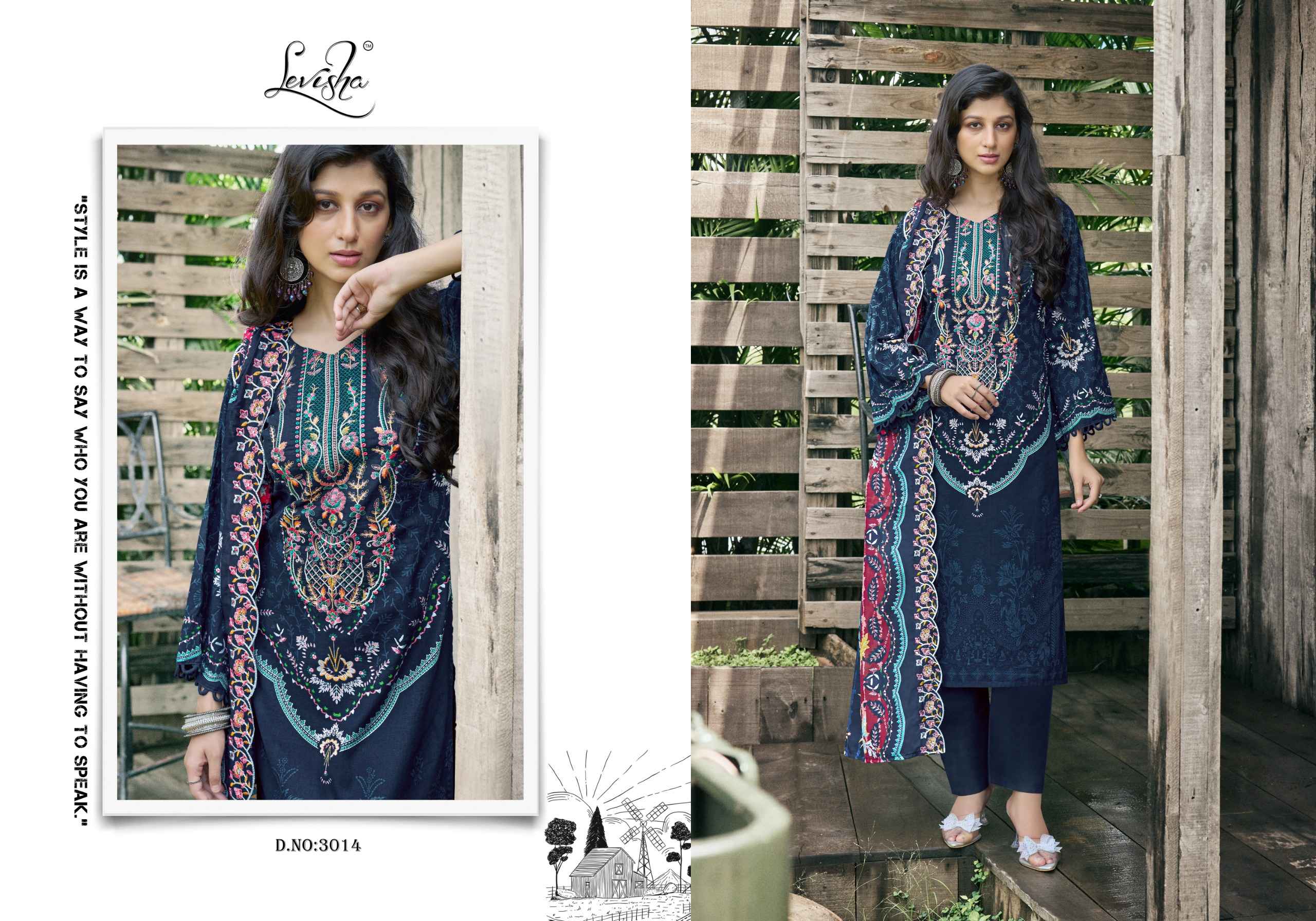Levisha Nargis Nx Vol 3 Lawn Cotton Dress Material 6 pcs Catalogue