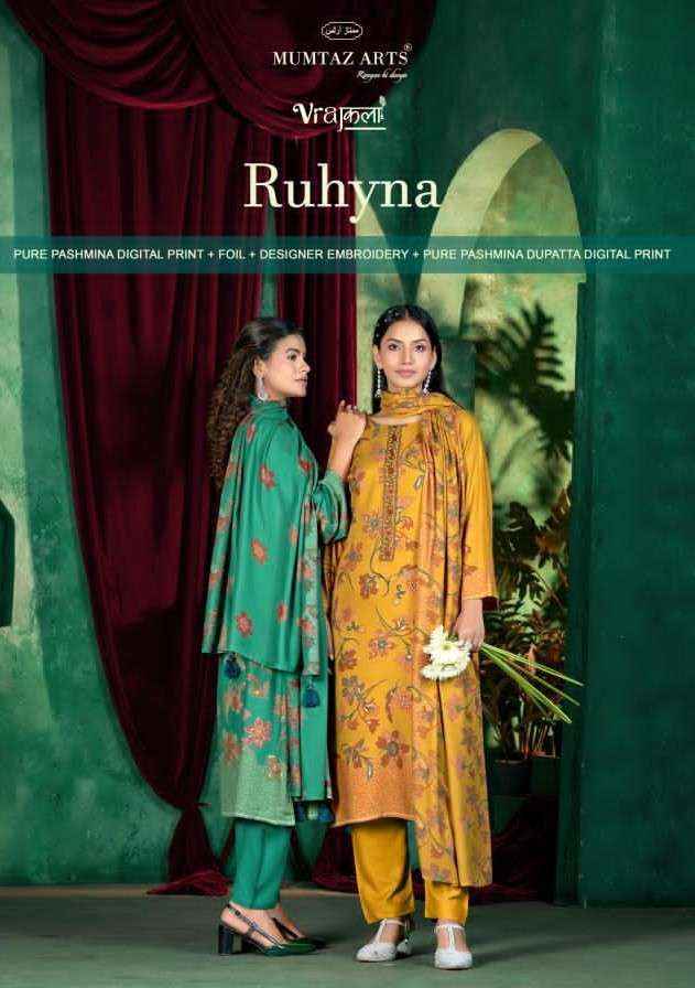 Mumtaz Arts Ruhyna Viscose Pashmina Dress Material 4 pcs Catalogue