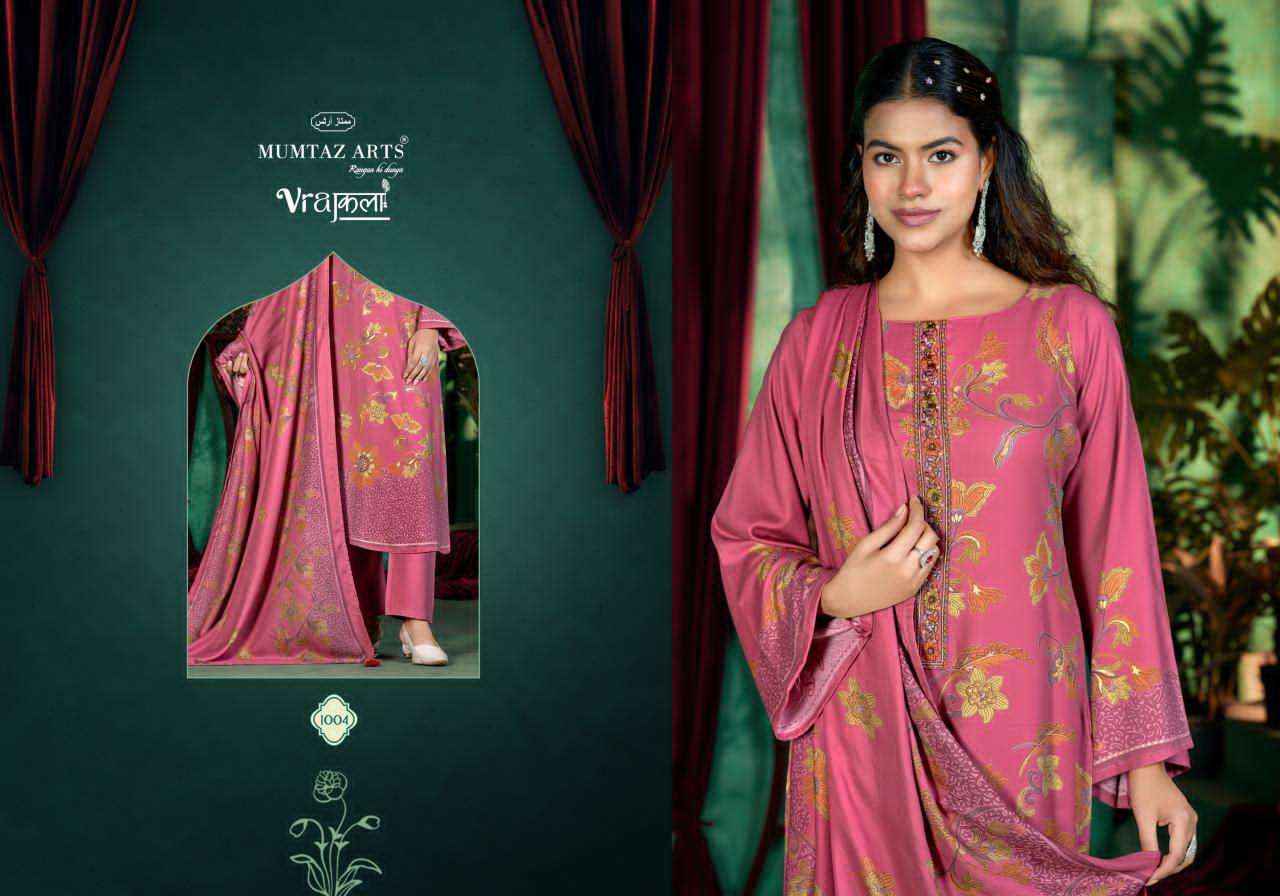 Mumtaz Arts Ruhyna Viscose Pashmina Dress Material 4 pcs Catalogue