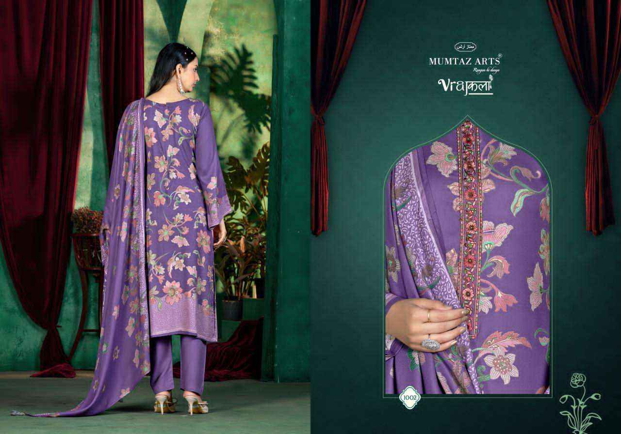 Mumtaz Arts Ruhyna Viscose Pashmina Dress Material 4 pcs Catalogue