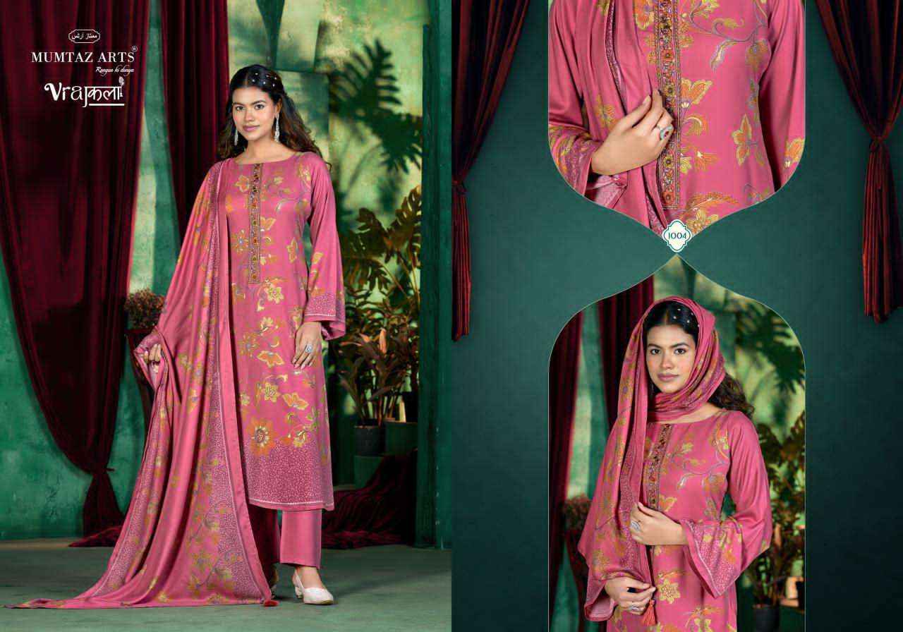 Mumtaz Arts Ruhyna Viscose Pashmina Dress Material 4 pcs Catalogue