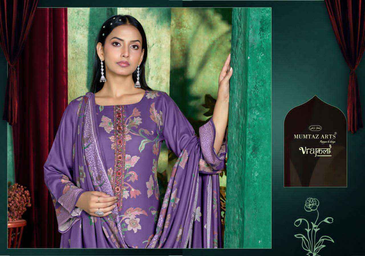 Mumtaz Arts Ruhyna Viscose Pashmina Dress Material 4 pcs Catalogue