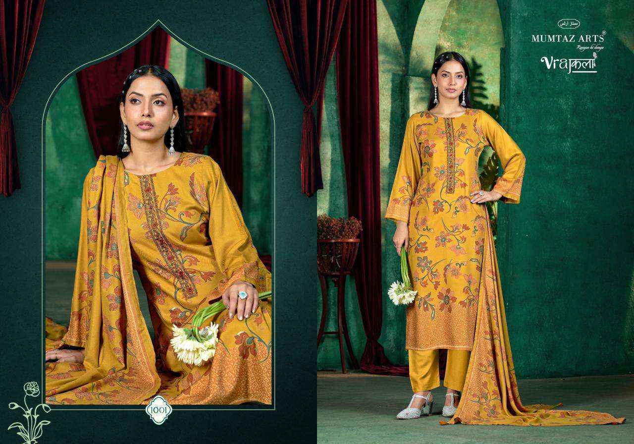 Mumtaz Arts Ruhyna Viscose Pashmina Dress Material 4 pcs Catalogue