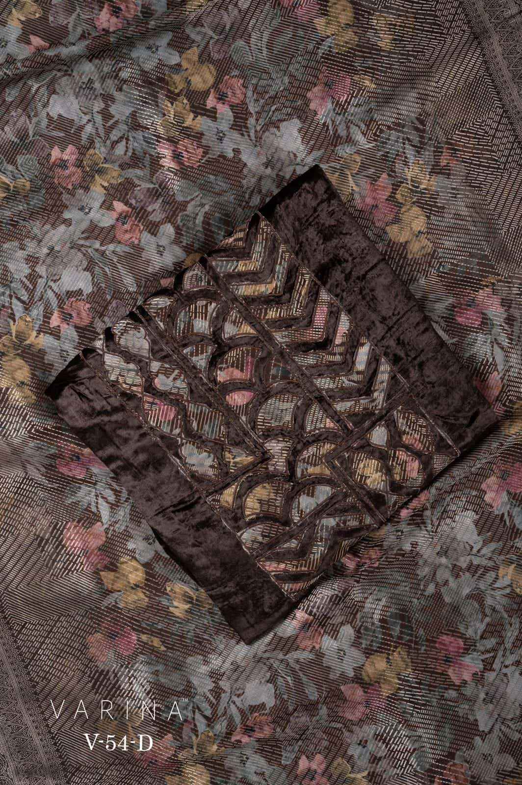 Omtex Varina V 54 Velvet Dress Material 4 pcs Catalogue