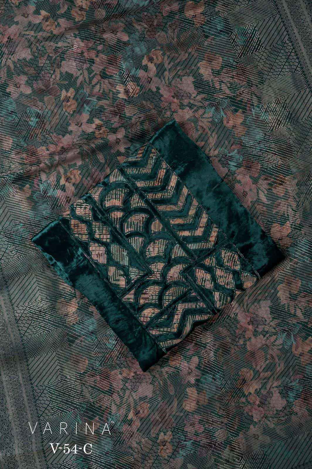 Omtex Varina V 54 Velvet Dress Material 4 pcs Catalogue