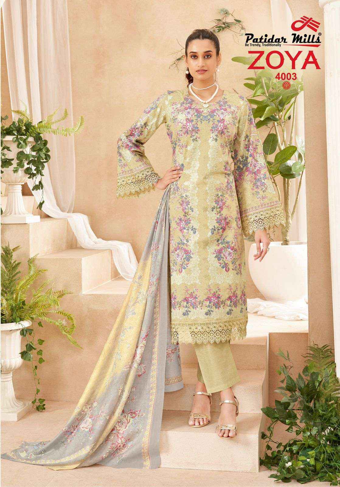 Patidar Mills Zoya Vol 4 Cotton Dress Material 8 pcs Catalogue