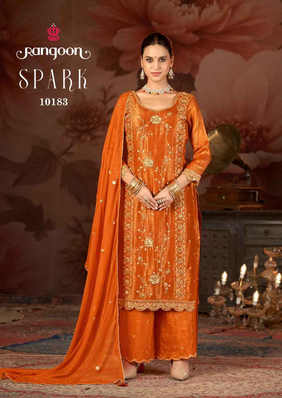 Rangoon Spark Readymade Viscose Simmer Dress 4 pcs Catalogue