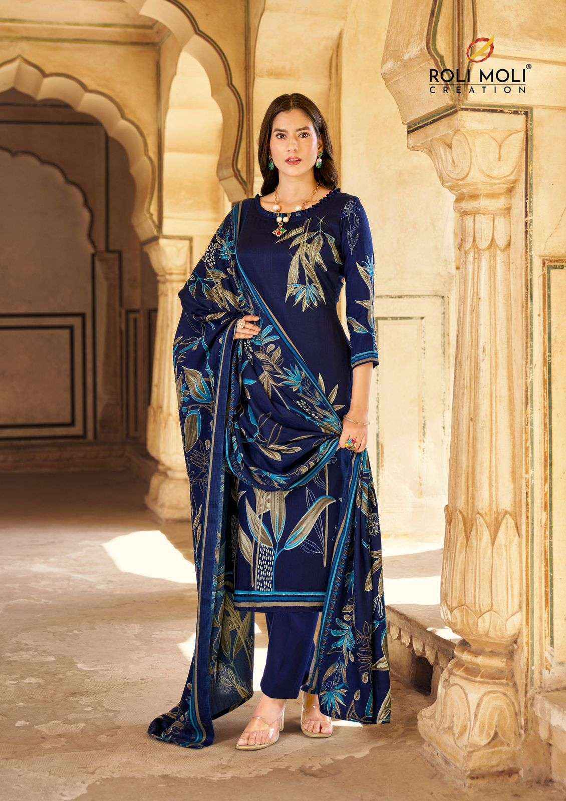 Roli Moli Noora Pashmina Dress Material 8 pcs Catalogue