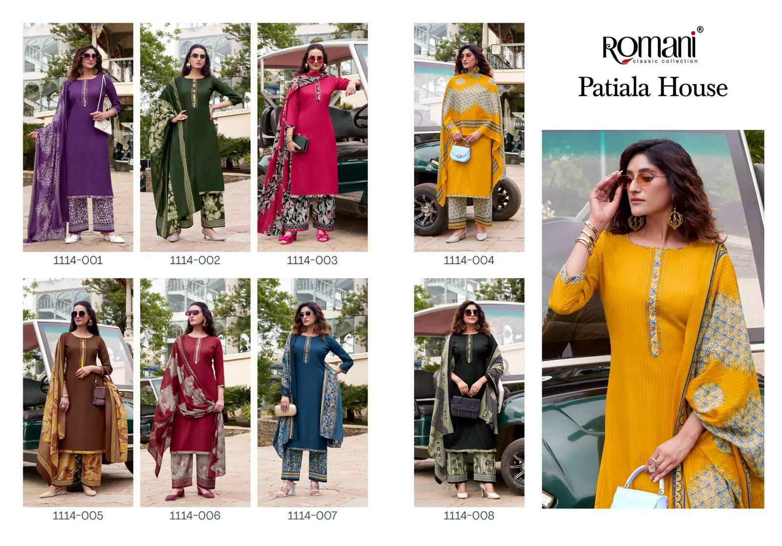 Romani Patiyala House Soft Cotton Dress Material 8 pcs Catalogue