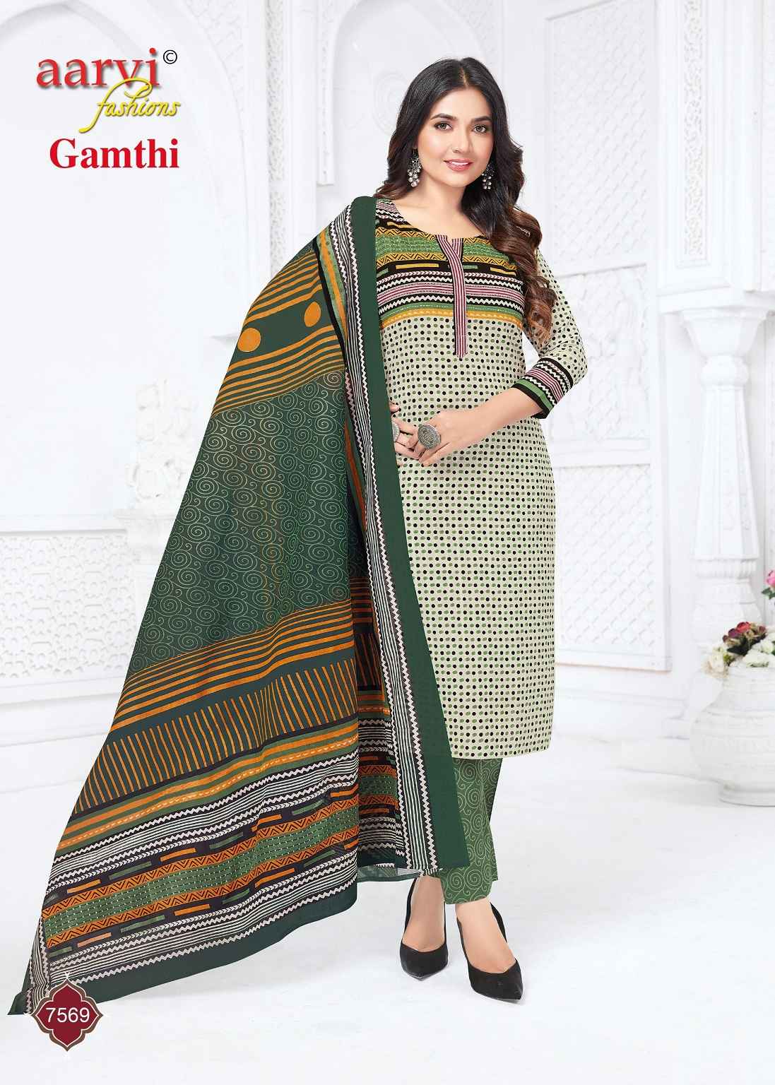 Aarvi Fashion Gamthi Vol 12 Radymade Cotton Dress 10 pcs Catalogue