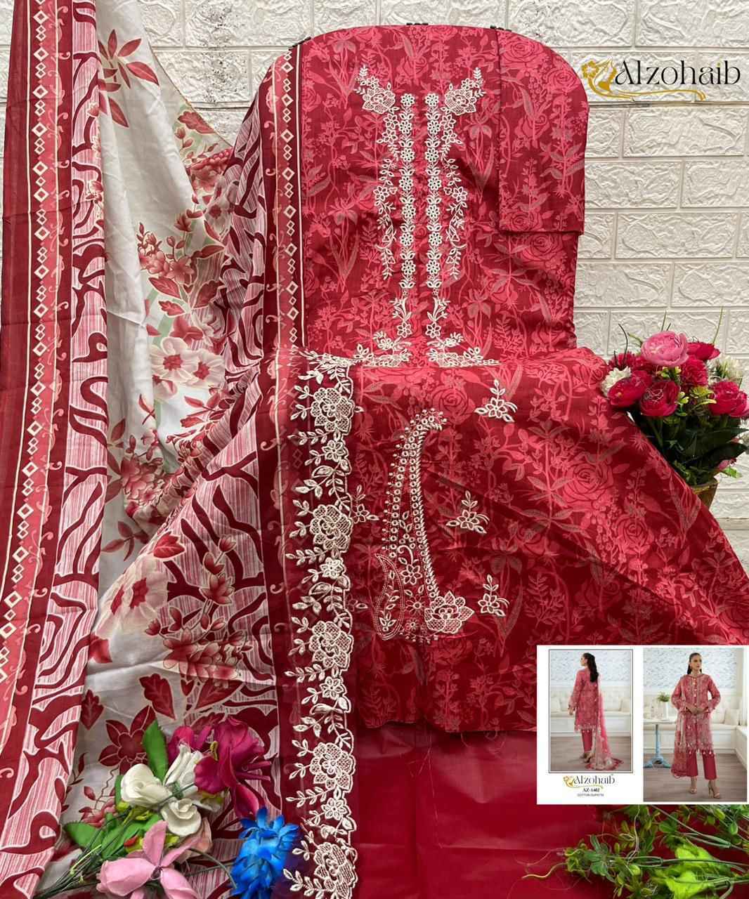 Alzohaib Riwayat Vol 1 Cotton Dress Material 5 pcs Catalogue