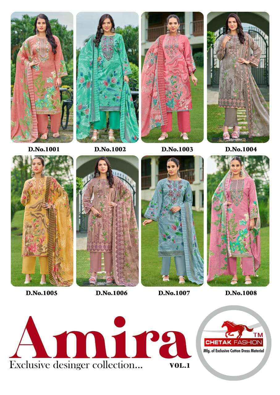 Chetak Fashion Amira Vol 1 Cotton Dress Material 8 pcs Catalogue