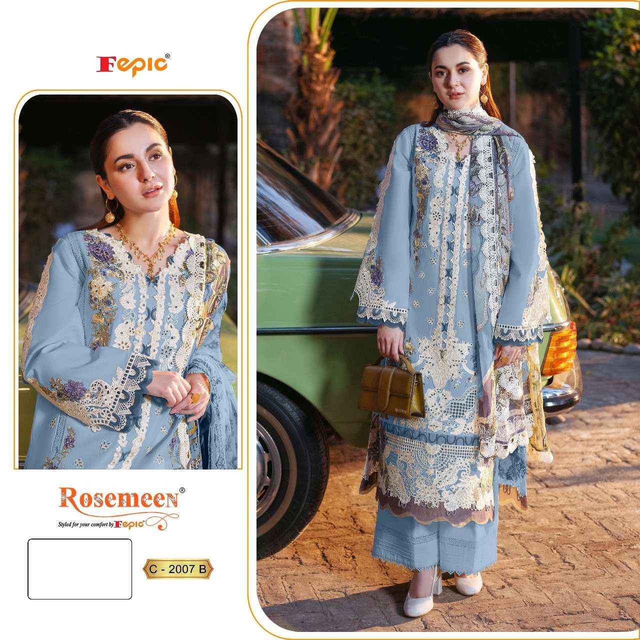 Fepic Rosemeen C 2007 Cambric Cotton Dress Material 3 pcs Catalogue