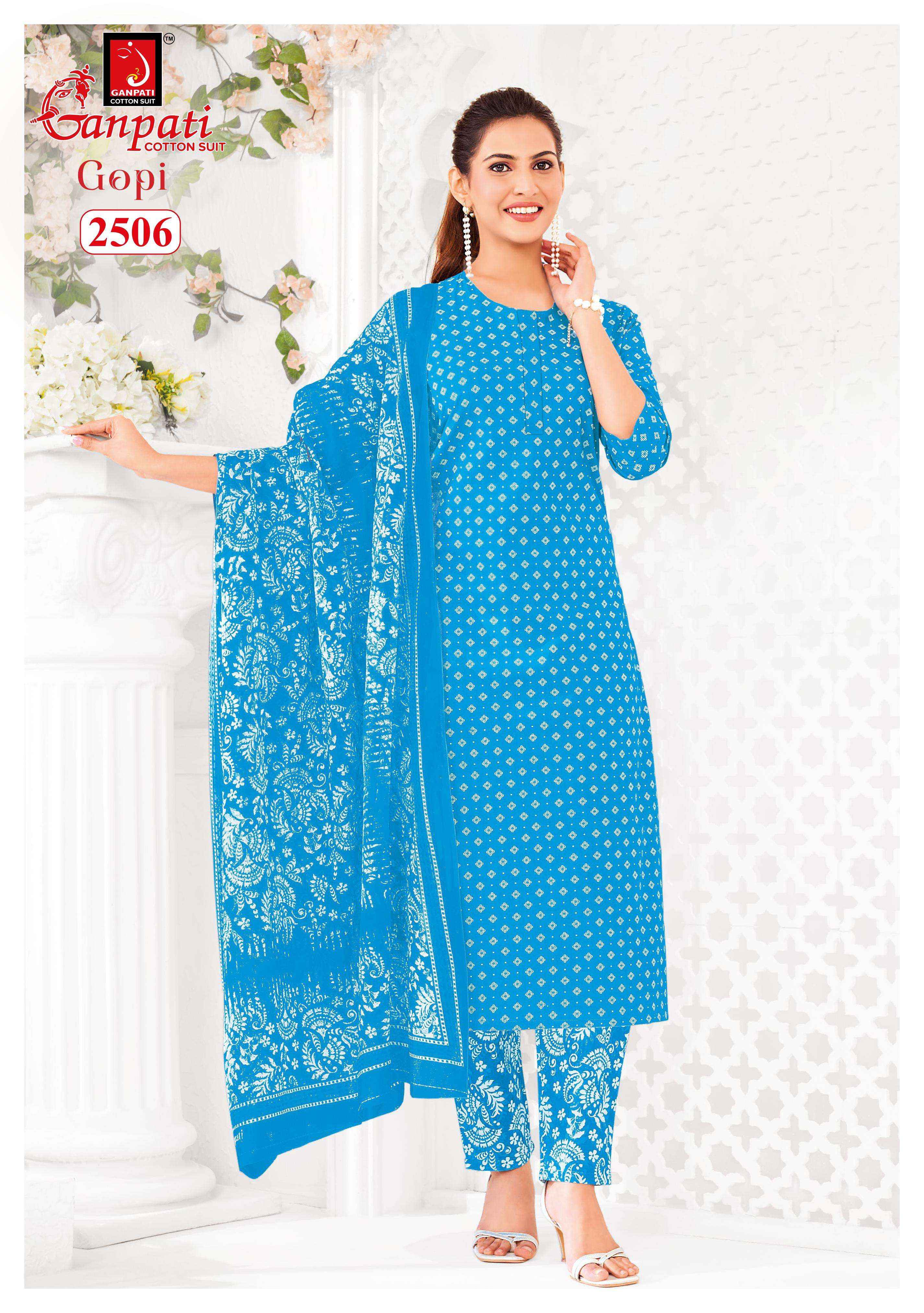 Ganpati Gopi Vol 13 Cotton Dress Material 15 pcs Catalogue