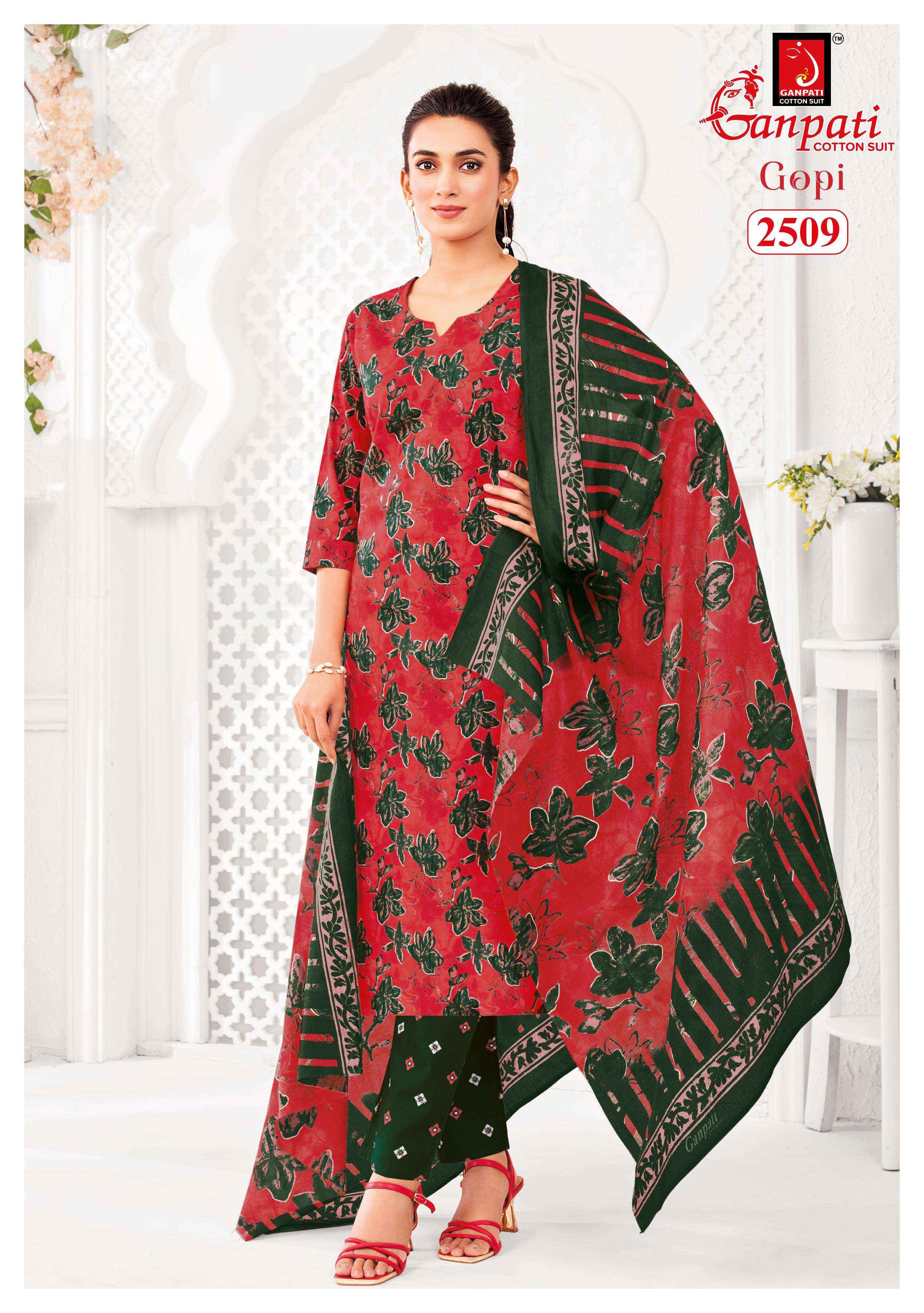 Ganpati Gopi Vol 13 Cotton Dress Material 15 pcs Catalogue