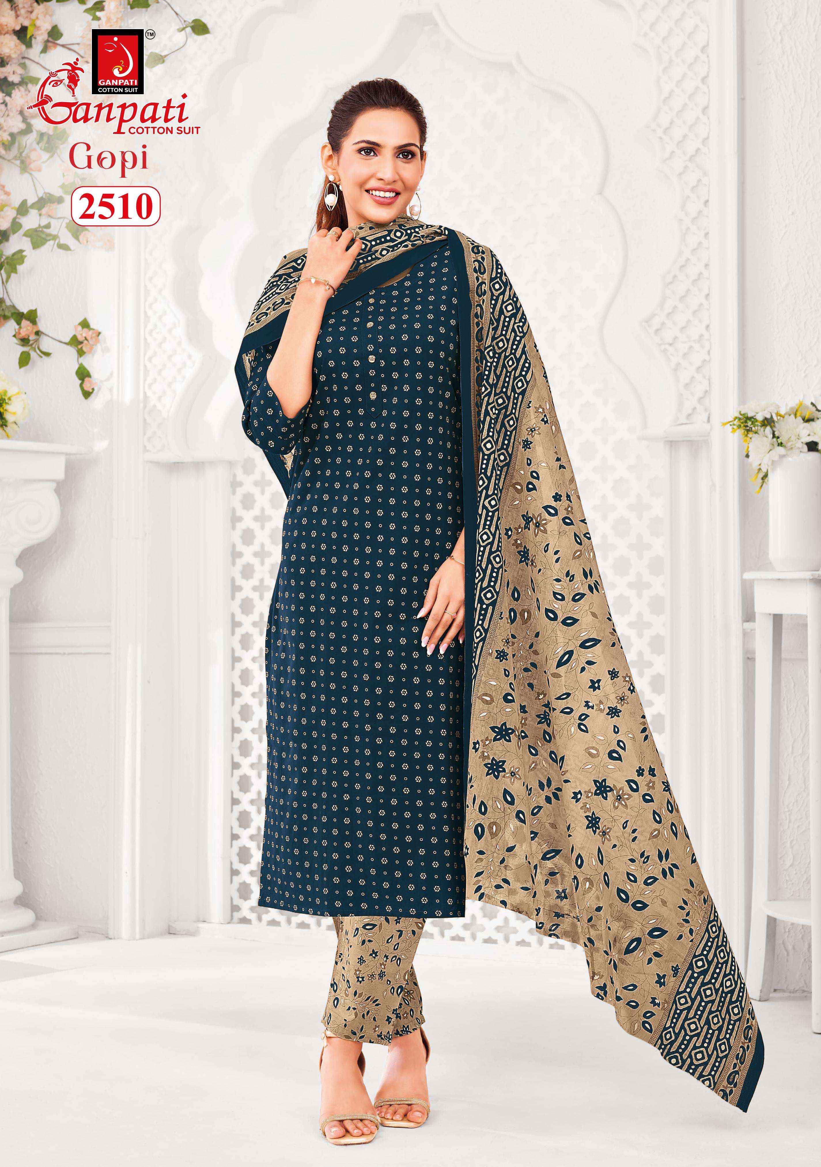 Ganpati Gopi Vol 13 Cotton Dress Material 15 pcs Catalogue