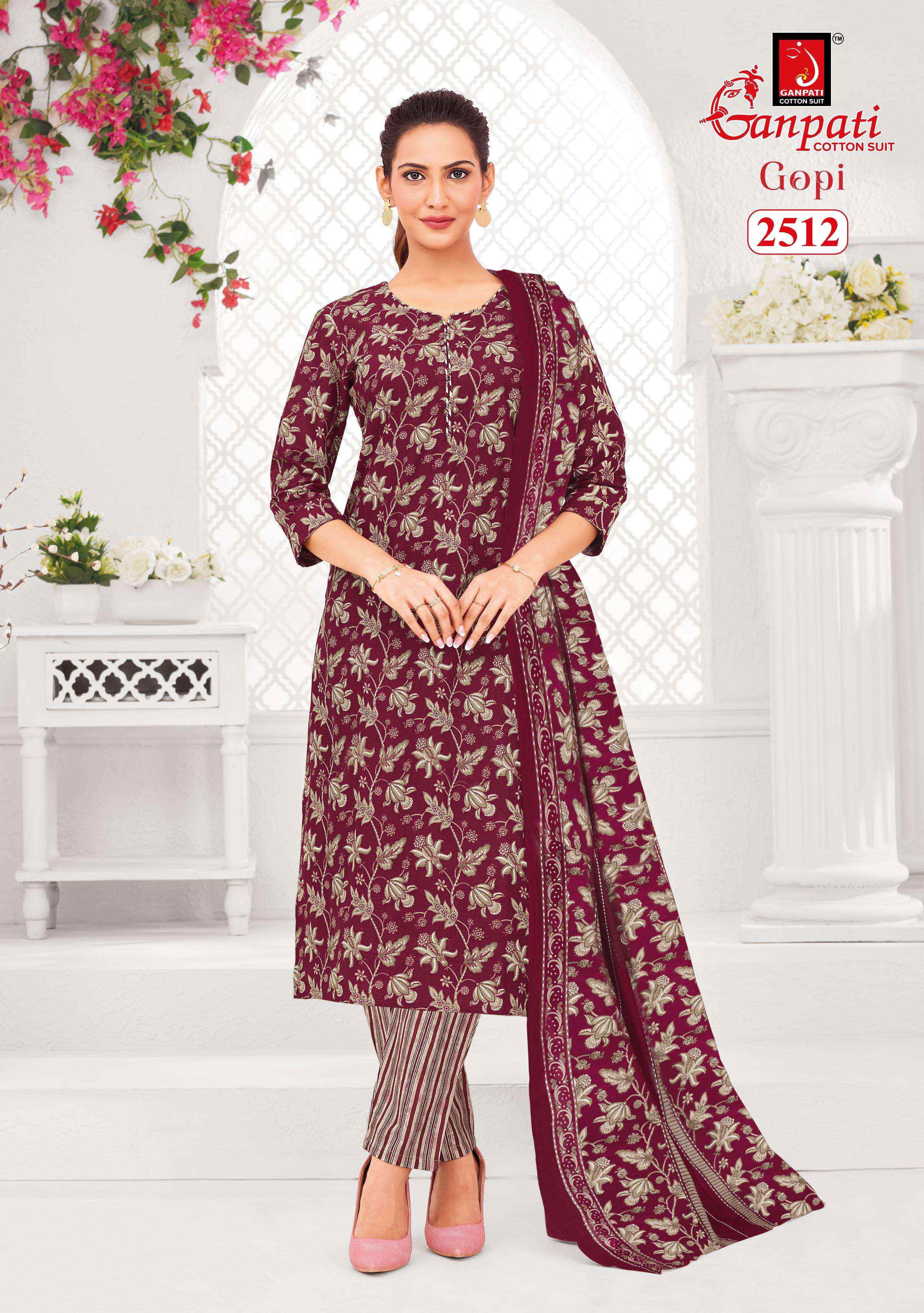 Ganpati Gopi Vol 13 Cotton Dress Material 15 pcs Catalogue