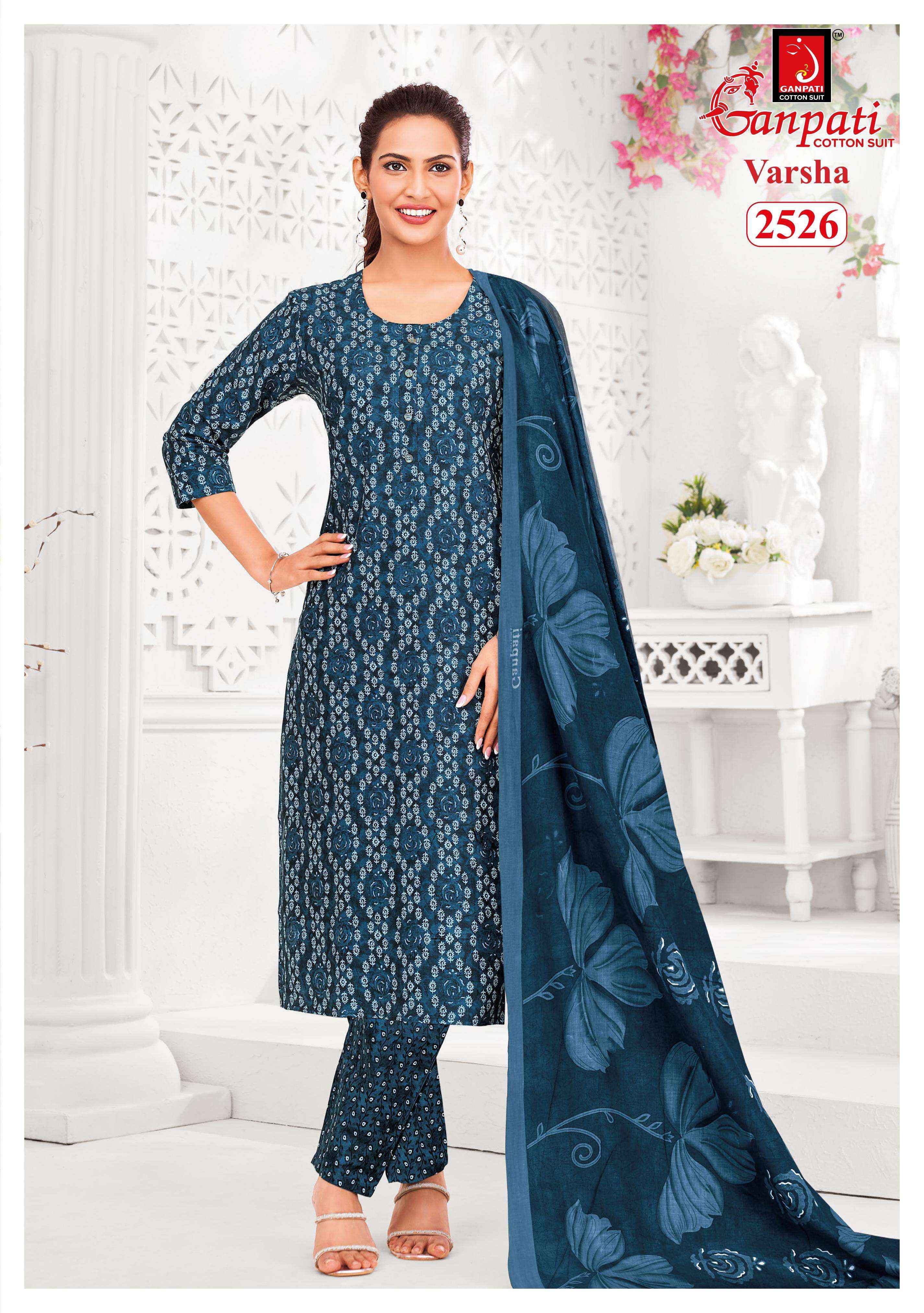 Ganpati Varsha Vol 13 Cotton Dress Material 15 pcs Catalogue