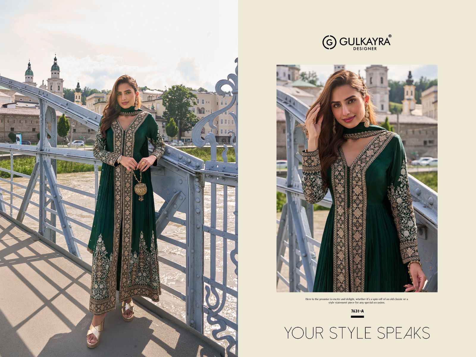 Gulkayra Designer Fiza Readymade Chinon Dress 3 Pc Catalouge