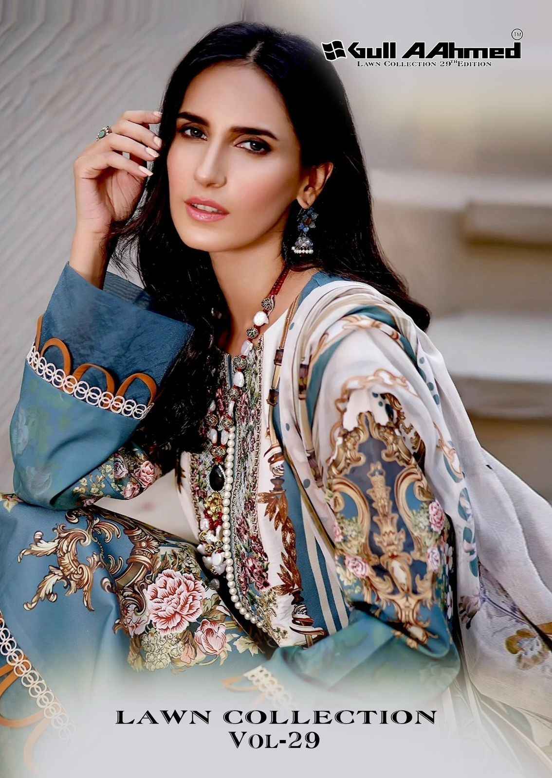 Gull Ahmed Lawn Collection Vol 29 Lawn Cotton Dress Material 6 Pc Catalouge