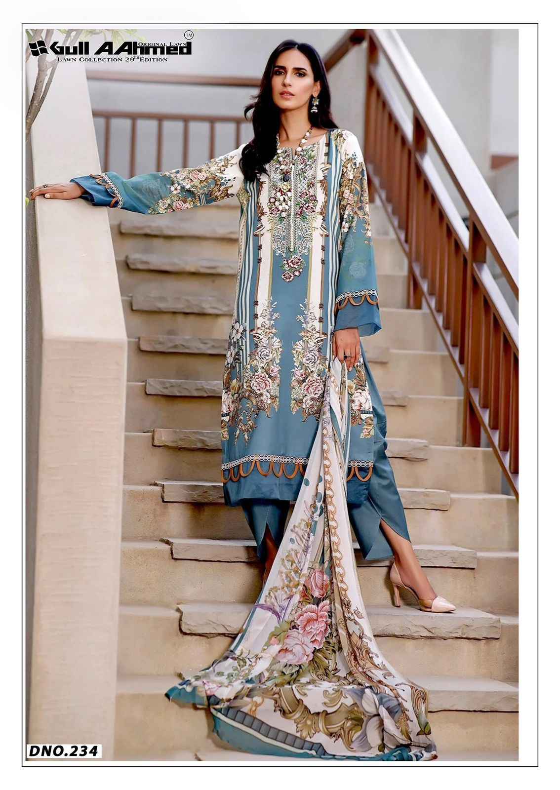 Gull Ahmed Lawn Collection Vol 29 Lawn Cotton Dress Material 6 Pc Catalouge