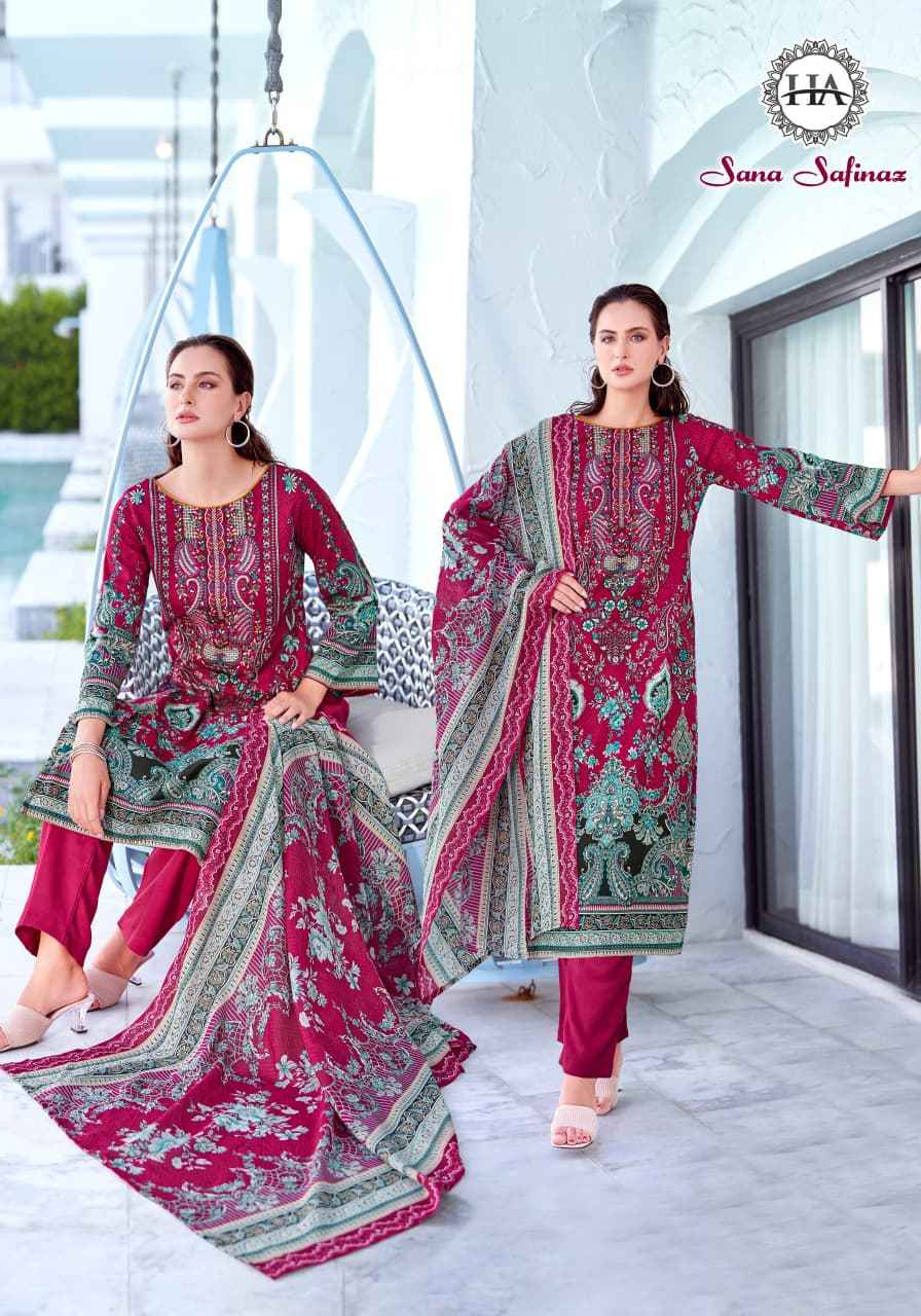 Harshit Fashion Sana Safinaz Cotton Dress Material 8 pcs Catalogue