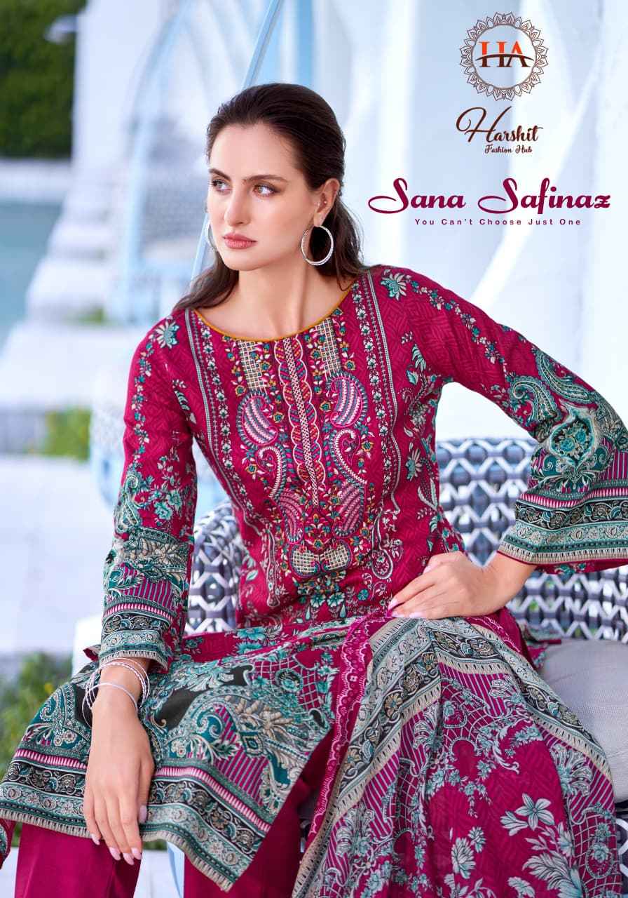 Harshit Fashion Sana Safinaz Cotton Dress Material 8 pcs Catalogue