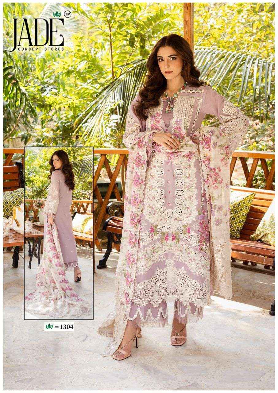 Jade Crimson Vol 13 Lawn Cotton Dress Material 6 pc Cataloge