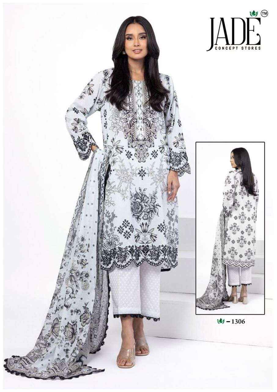 Jade Crimson Vol 13 Lawn Cotton Dress Material 6 pc Cataloge