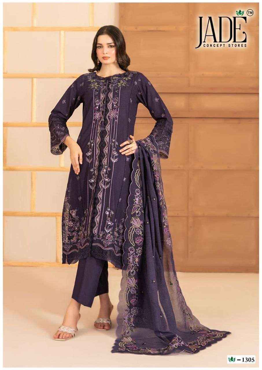 Jade Crimson Vol 13 Lawn Cotton Dress Material 6 pc Cataloge