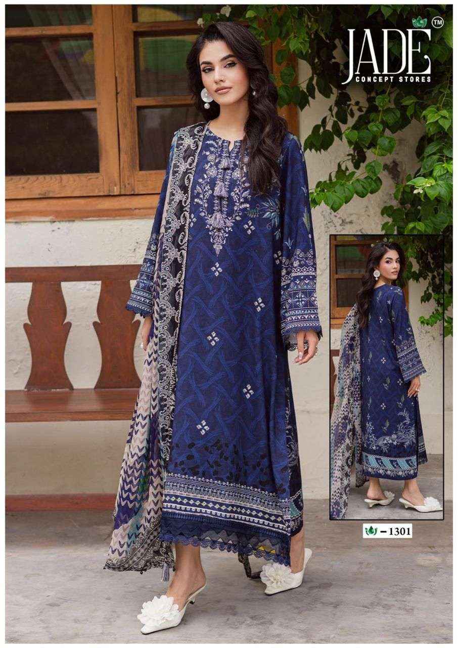 Jade Crimson Vol 13 Lawn Cotton Dress Material 6 pc Cataloge