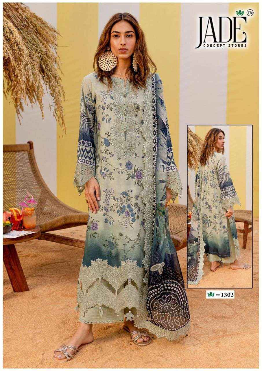 Jade Crimson Vol 13 Lawn Cotton Dress Material 6 pc Cataloge