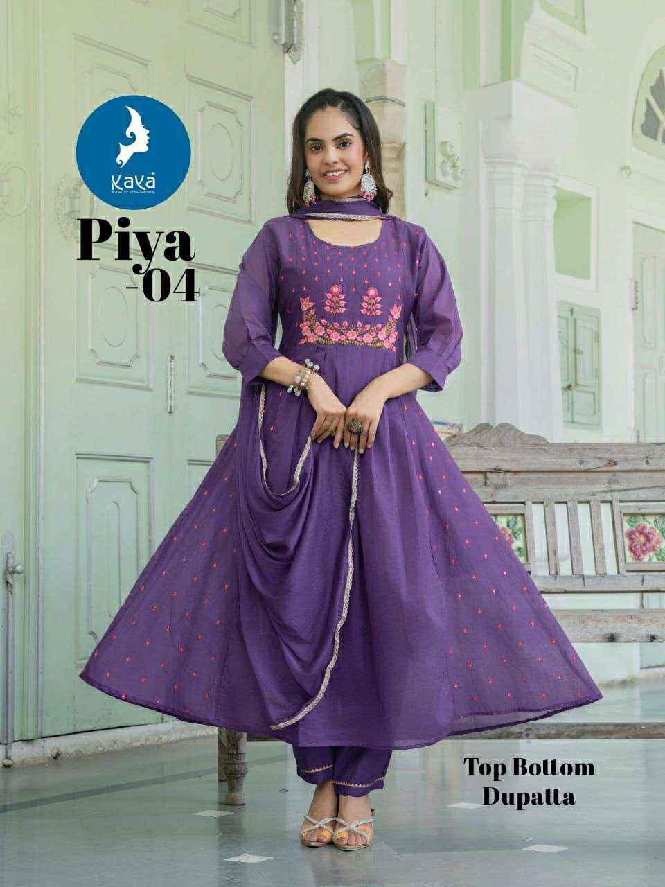 Kaya Piya Chanderi Silk Kurti Combo 6 pcs Catalogue