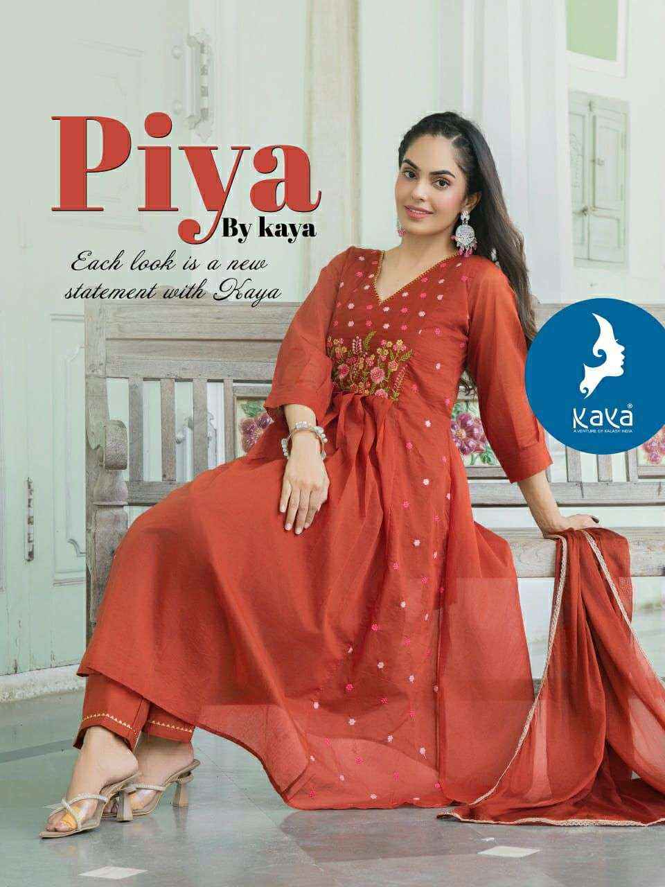 Kaya Piya Chanderi Silk Kurti Combo 6 pcs Catalogue