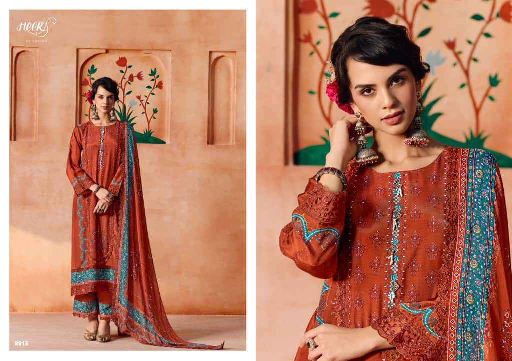 Kimora Heer Ishqia Pashmina Dress Material 6 pcs Catalogue