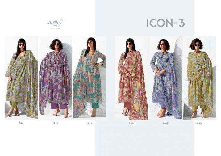 Kimora Icon Vol 3 Musline Dress Material 6 pcs Catalogue