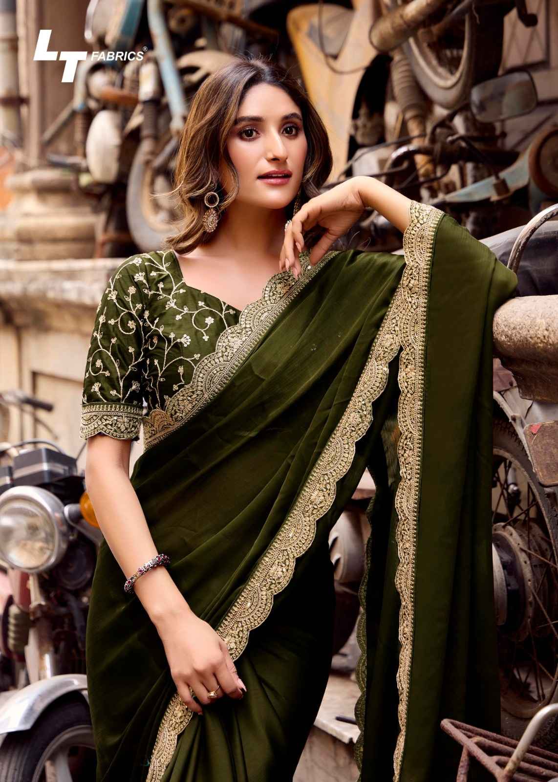 LT Fabrics Mangolia Vol 15 Malai Silk Saree 6 pcs Catalogue