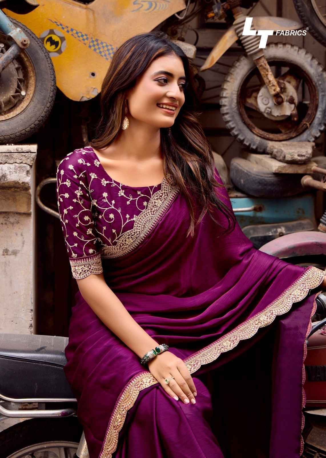 LT Fabrics Mangolia Vol 15 Malai Silk Saree 6 pcs Catalogue