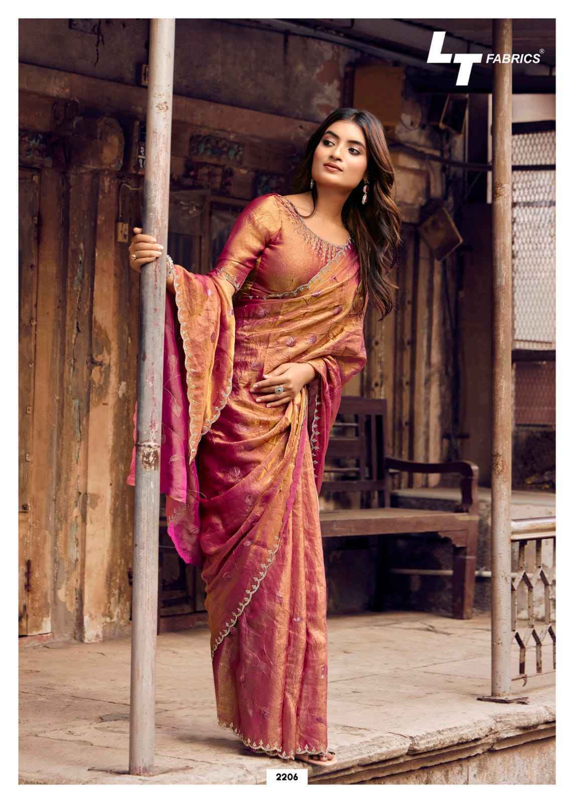 LT Fabrics Primark Vol 22 Shine Silk Saree 6 pcs Catalogue