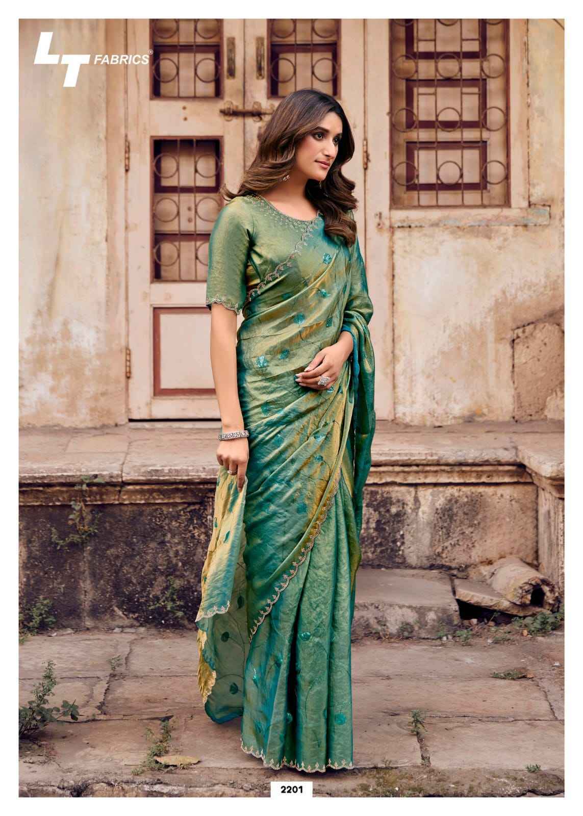 LT Fabrics Primark Vol 22 Shine Silk Saree 6 pcs Catalogue