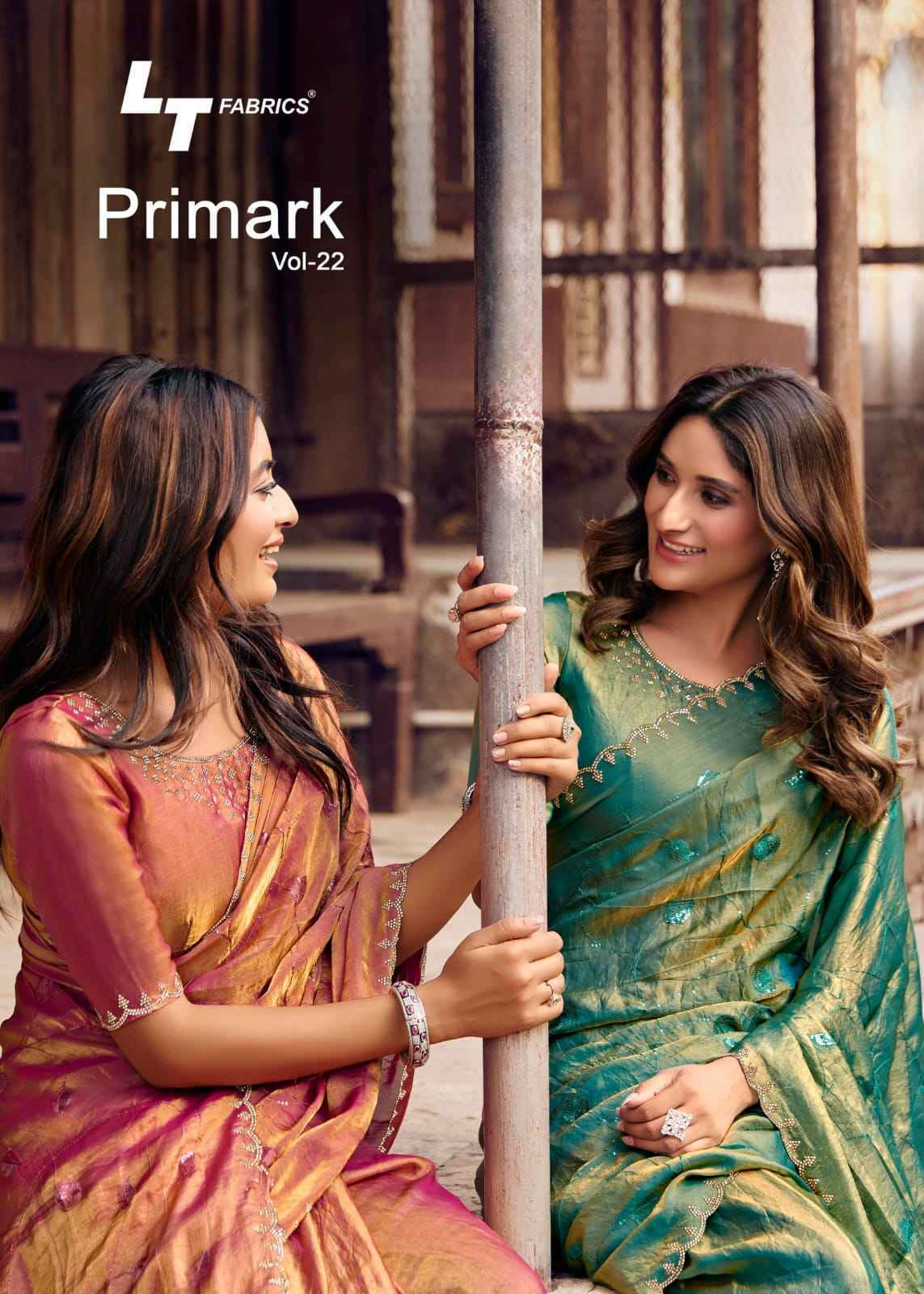 LT Fabrics Primark Vol 22 Shine Silk Saree 6 pcs Catalogue