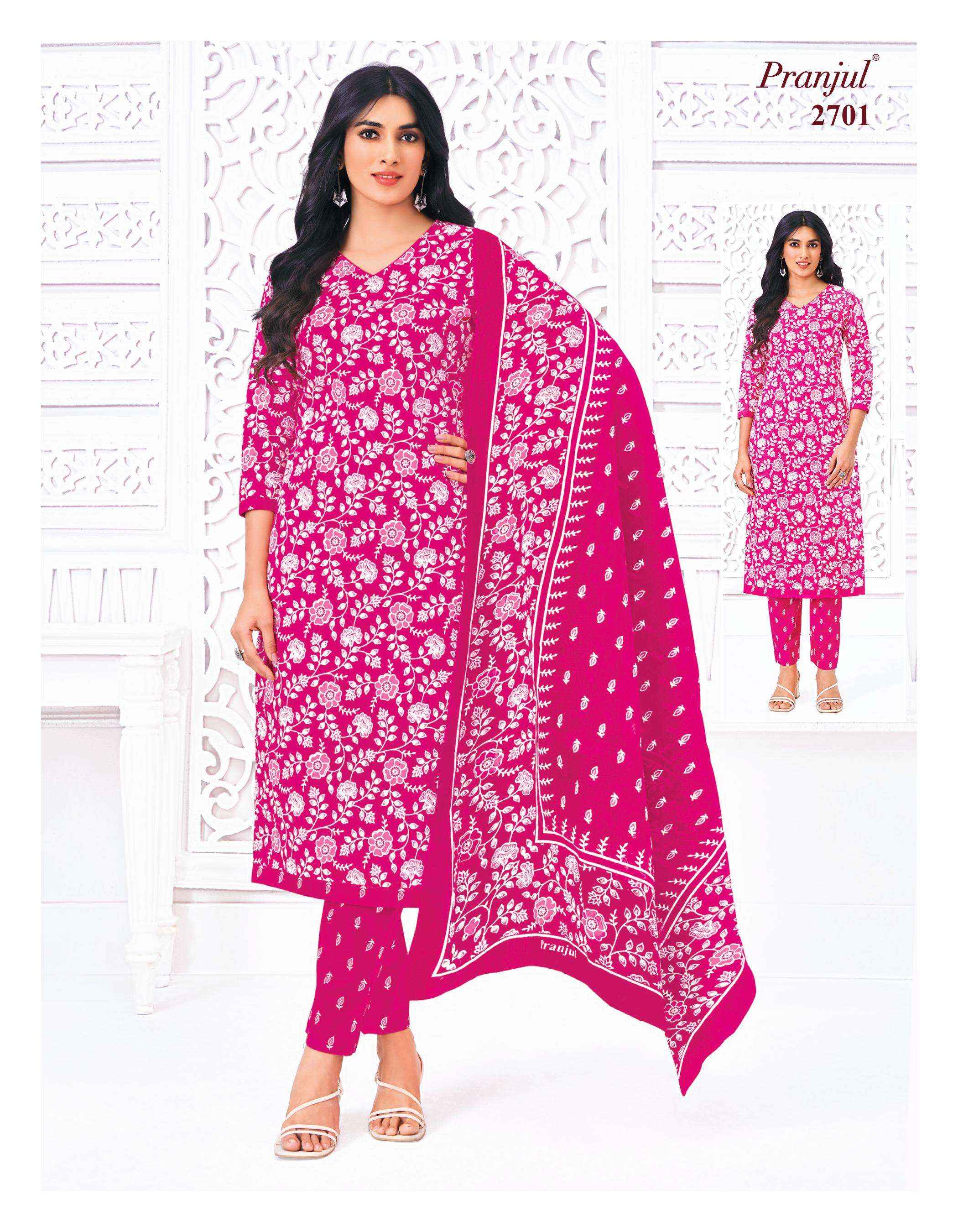 Pranjul Priyanka Vol 27 Cotton Dress Material 36 pcs Catalogue