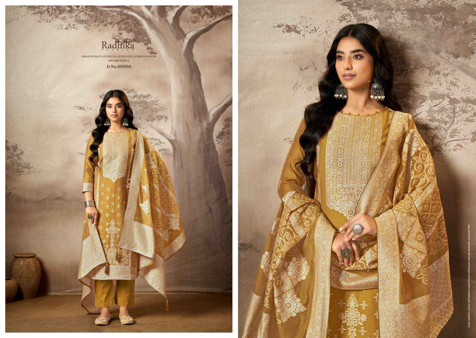 Radhika Fashion Azara Banarashi Adah Vol 8 Cotton Jacquard Dress Material 6 pcs Catalogue