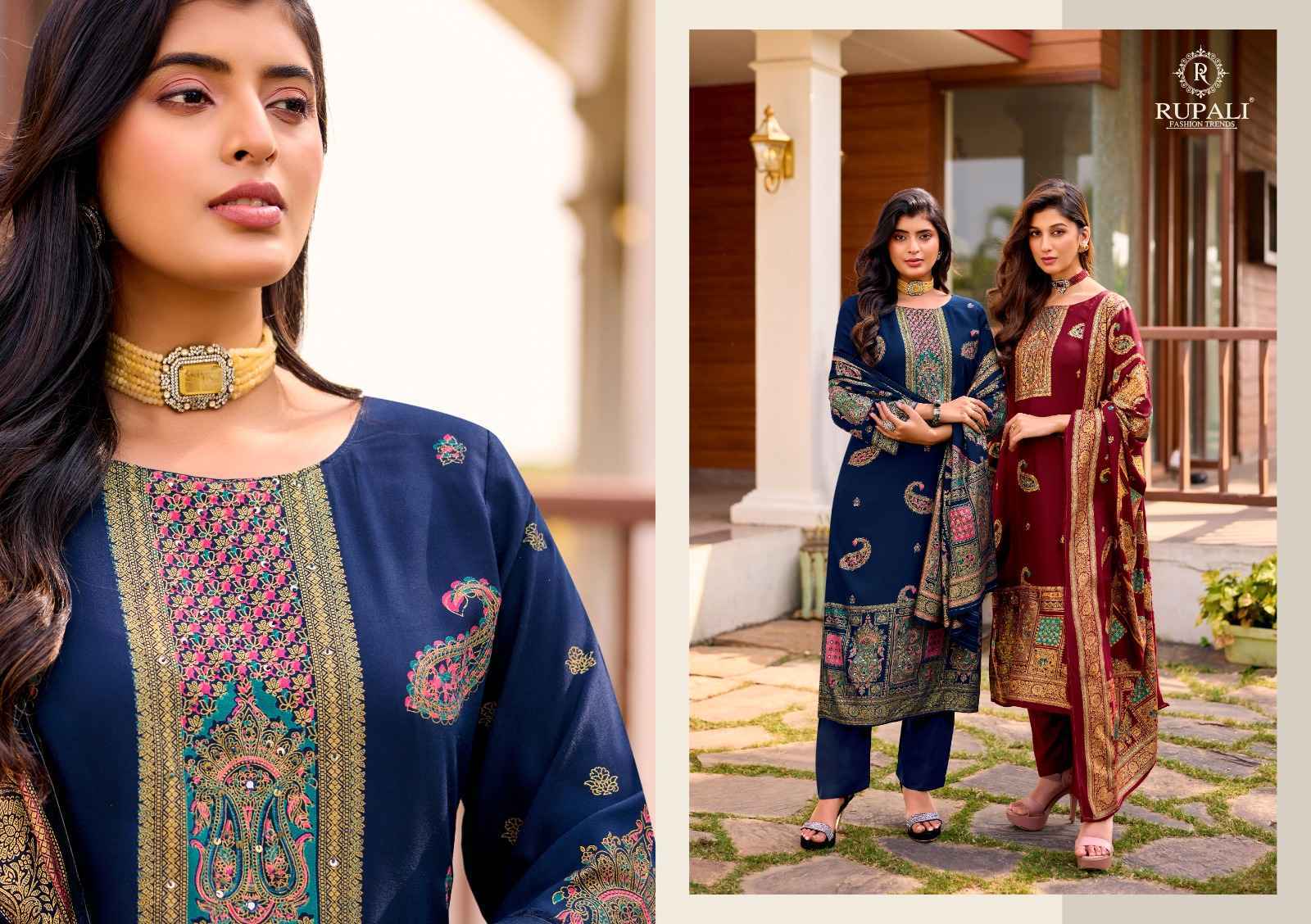 Rupali Adeena Vol 3 Viscouse Pashmina Dress Material 4 pcs Catalogue